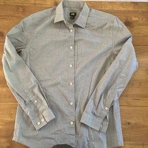 Light Blue Gray H&M Button Down Shirt